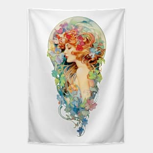 Art Nouveau Flower Fairy 01 Tapestry