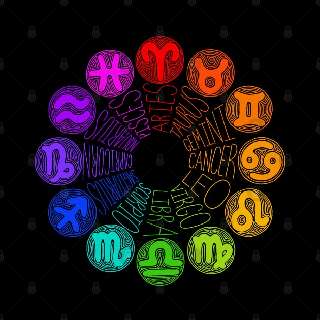 Zodiac Signs (rainbow) by calenbundalas