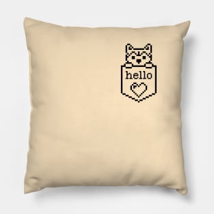 Puppy Dog In The Pocket / Hello sign / Perfect gift for every Kid Pillow