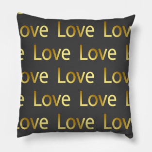 Golden words pattern Pillow