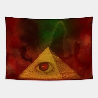 Pyramid skies Tapestry