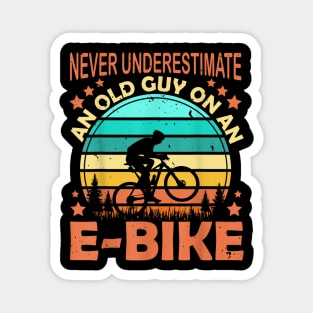 Never Underestimate A Old man With A Bicycle Magnet