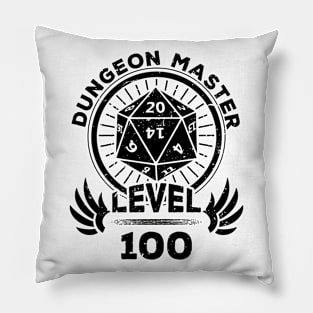 Level 100 Dungeon Master RPG Gamer Gift Pillow