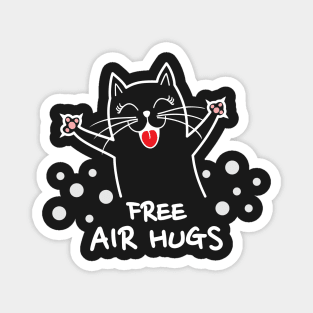 Free Air Hugs Cute Cat Kitten Smiles Social Distancing Magnet