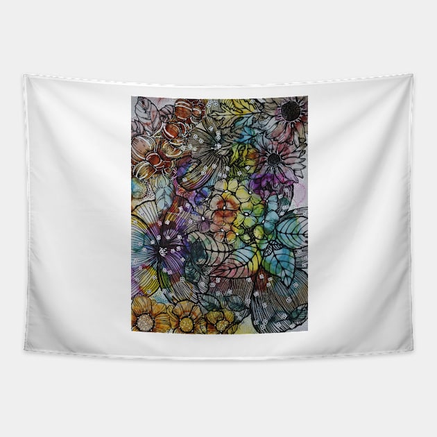 Floral Study Tapestry by MJDiesl