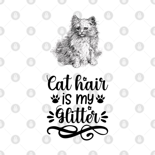 Cat Illustration with Funny Saying by Biophilia