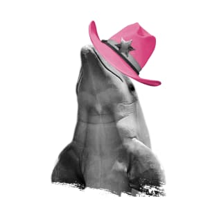 Dolphin Wearing Pink Cowboy Hat Cowgirl T-Shirt