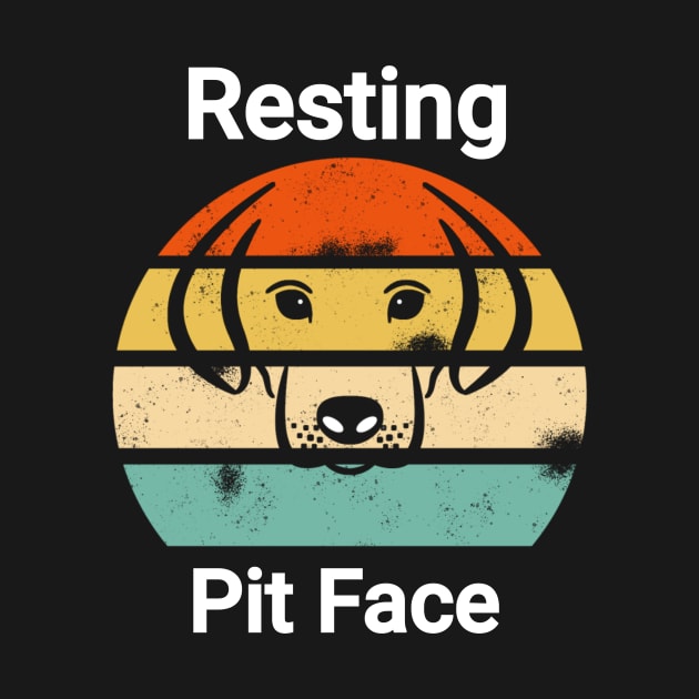 Vintage Resting pit face dog shirt by FouadBelbachir46