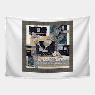 Feather Leaf Collage Tapestry