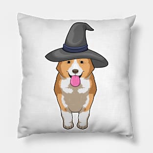 Corgi Witch Pillow