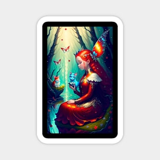 Fairy with kittens Magnet