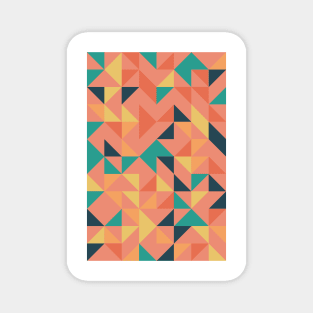 Creative Geometric Colourful Triangle Pattern #33 Magnet