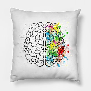 colorful brain Pillow