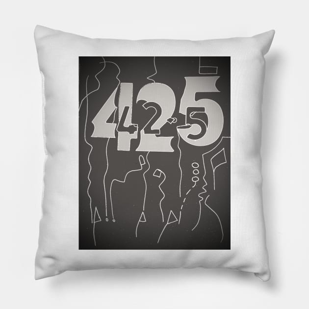 42.5 Monochrome Pillow by TonyBroadbent