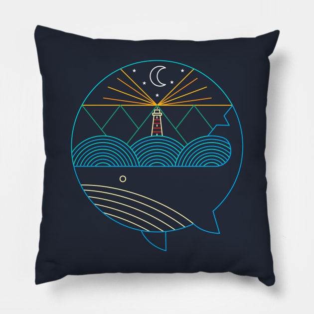 Nature ocean Minimalist Pillow by coffeeman