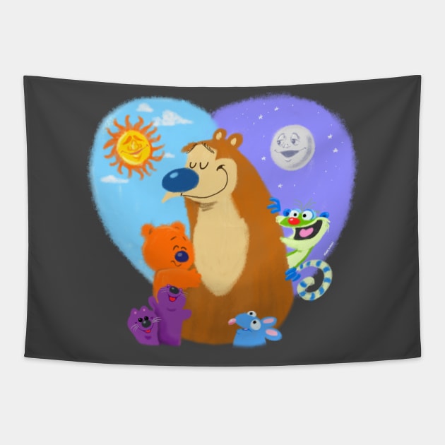 Bear in the Big Blue House Tapestry by Durkinworks