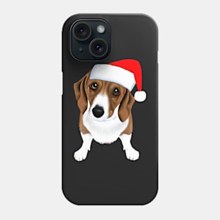 Christmas Dog Transparent Background Phone Case