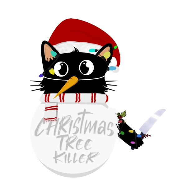 Funny Christmas tree killer by Rishirt