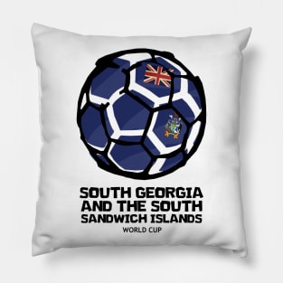 South Georgia and the South Sandwich Islands Football Country Flag Pillow