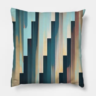 Turque #1 - Abstract Landscape Pattern Graphic Design Decor Pillow