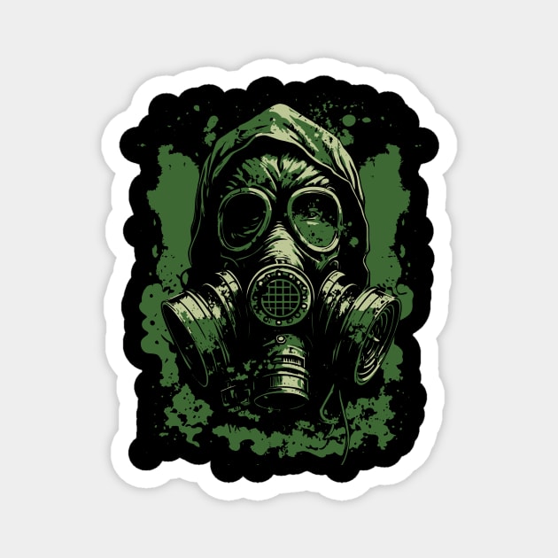 Gas mask Magnet by DragonDream