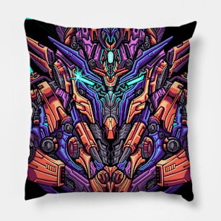 The great face mecha Illustration Pillow