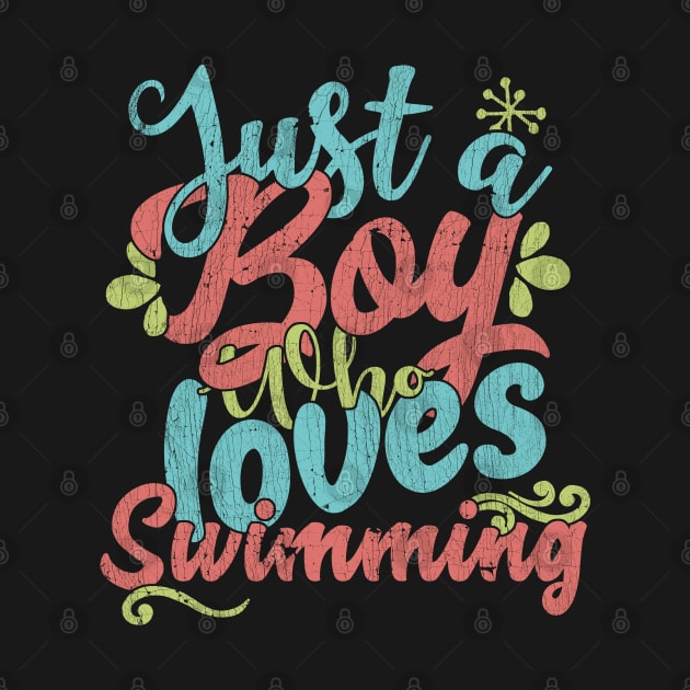 Just A Boy Who Loves Swimming Gift graphic by theodoros20