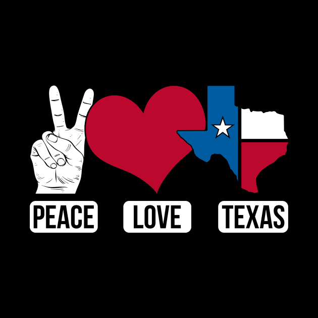 USA American Patriotic Peace Love Texas Texan by shirtsyoulike