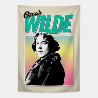 Oscar Wilde --  1990s Styled Retro Typographic / Graphic Design Tapestry