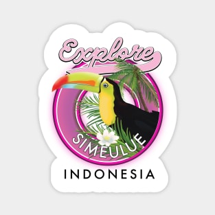 explore Simeulue Indonesia travel logo Magnet