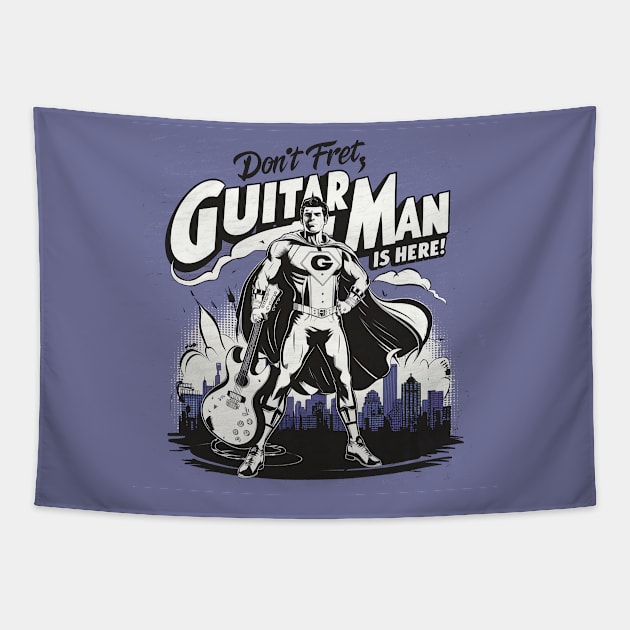 Guitar Man Tapestry by Dizgraceland