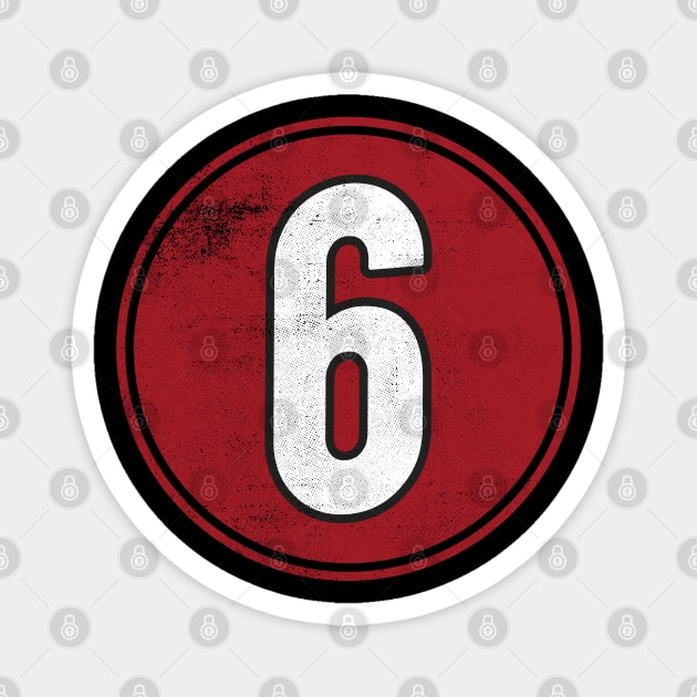 Number Six 6 Magnet by cowyark rubbark