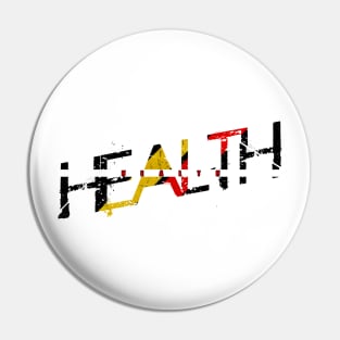 vintage typo Health Pin