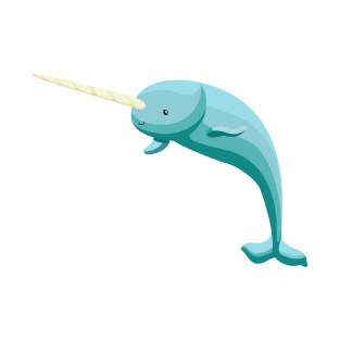 Gnarly Teal Narwhal T-Shirt