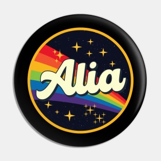 Alia // Rainbow In Space Vintage Style Pin