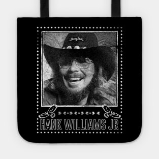 Hank Williams Jr / Vintage Faded Style Fan Design Tote