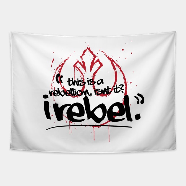 iRebel - Black Alternate Tapestry by ReidDesigns