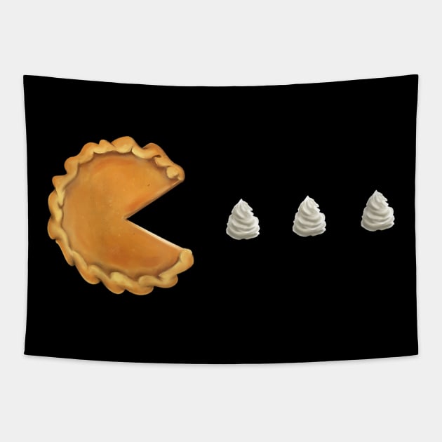 Pumpkin Pie Pacman Tapestry by Nova Studio Designs