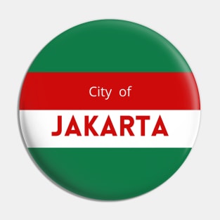 The City of Jakarta in Indonesia Flag Pin