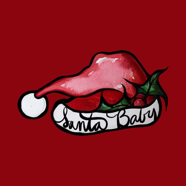 Santa Baby Christmas Hat by bubbsnugg