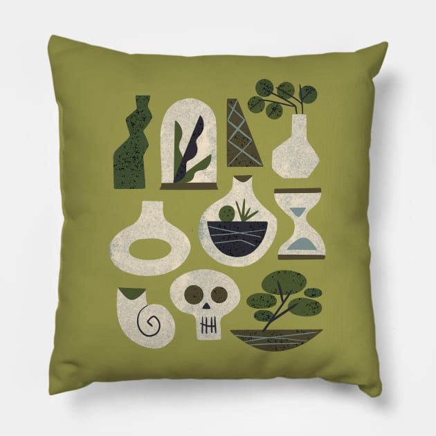 Biology Still Life Pillow by Renea L Thull