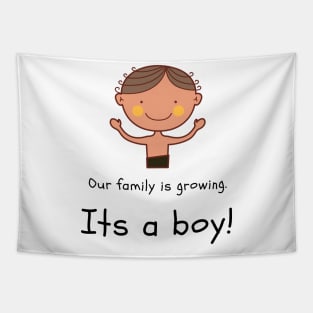 Love this 'Our family is growing. Its a boy' t-shirt! Tapestry