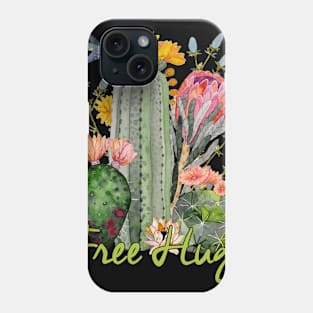 Cactus Free Hugs T-Shirt Cute Spiky Cactus Gift Phone Case