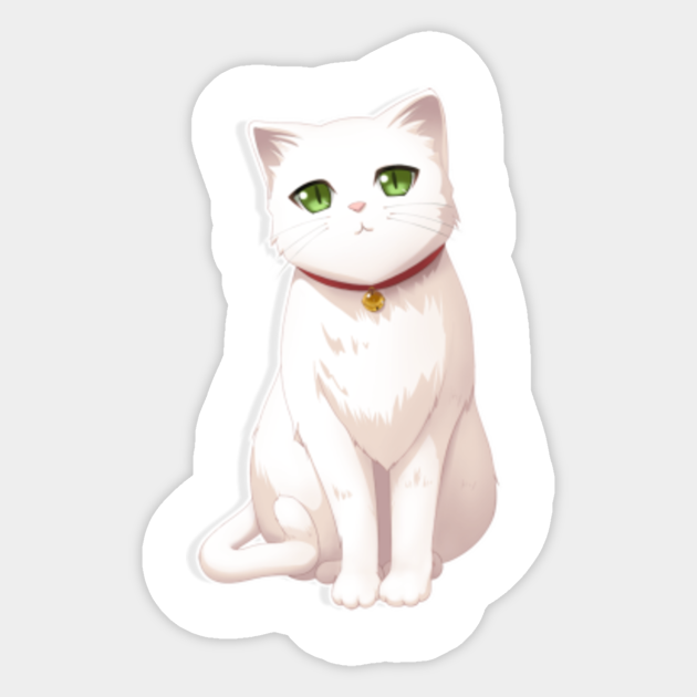 Cat Cute Anime Kitten Design White Cat Cat Cute Kitten Anime Cat Cute Anime Sticker Teepublic Find the best cute anime cat wallpaper on getwallpapers. cat cute anime kitten design white cat