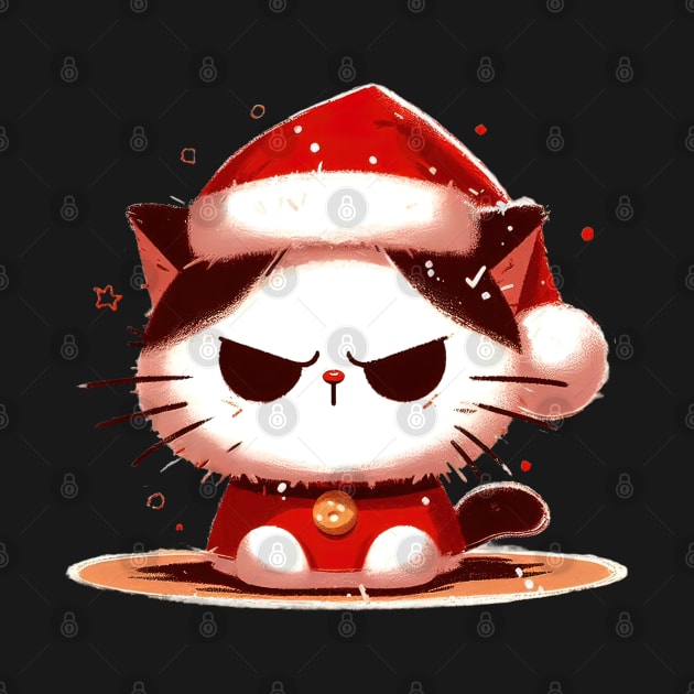 Grumpy christmas cat by Evgmerk