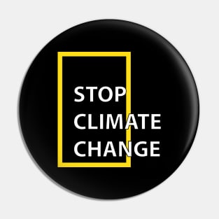 Stop Climate Change Pin