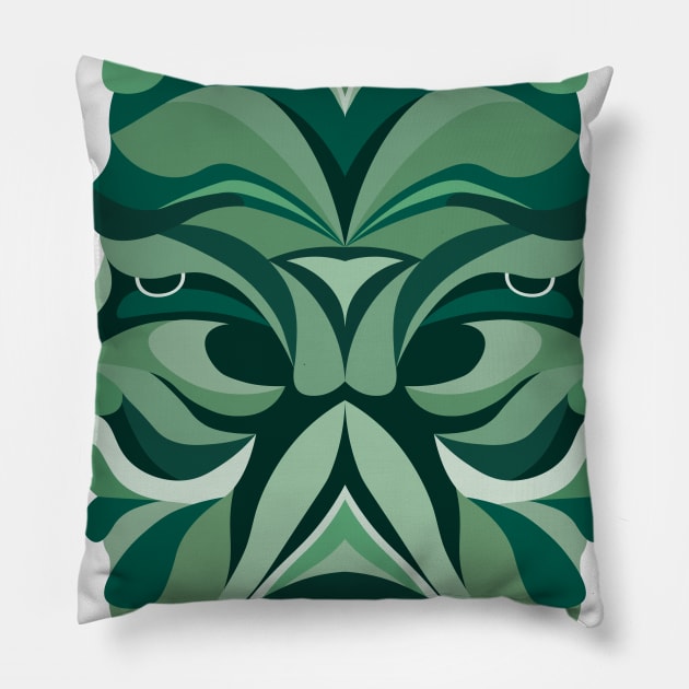 Gemini Zodiac Sign - Green Pillow by TeeeeeeTime