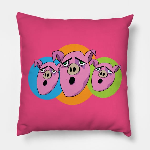 Pig Choir Pillow by ByersArtLab