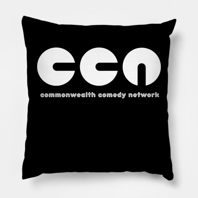 CCN WHITE LOGO Pillow by HowEmbarrassingPod