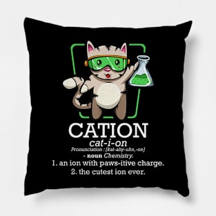 Cation Cute Science Cat Pawsitive Element Pillow